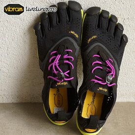 Vibram FiveFingers ビブラムファイブフィンガーズ レディース V-Run Black/Yellow/Purple ビブラム ファイブフィンガーズ 5本指シューズ ベアフット ウィメンズ 靴 （16W3105）