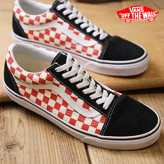 black and red checkered old skool vans