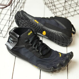 ビブラムファイブフィンガーズ Vibram FiveFingers 5本指シューズ ハイキング トレッキング用 V-TREK （19W7401 SS20） レディース ベアフットスニーカー 靴 Black / Black ブラック系