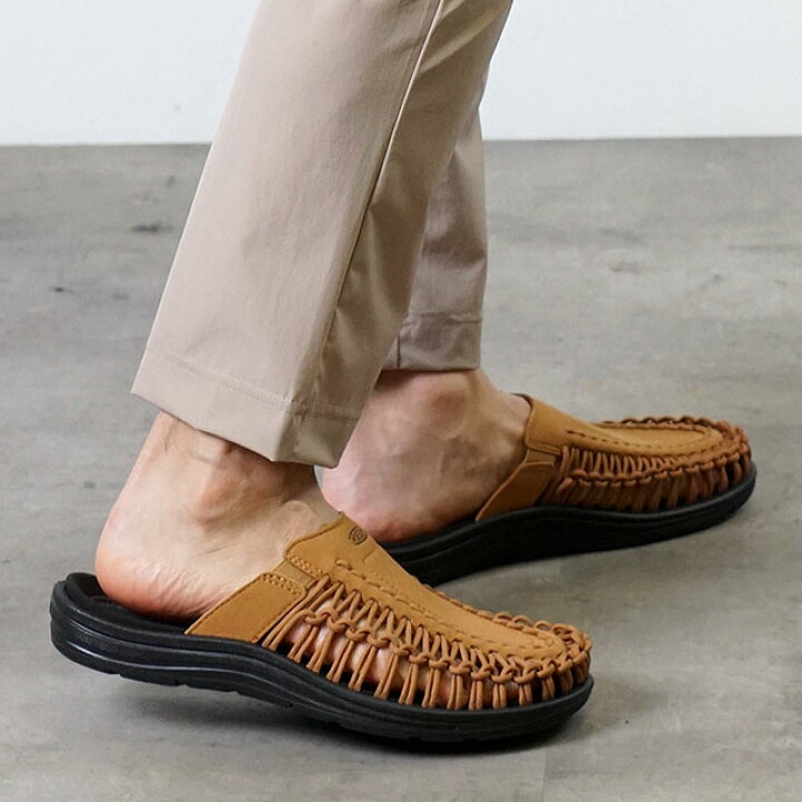 楽天市場 サイズ交換片道送料無料 Keen キーン サンダル ユニーク ツー スライド M Uneek Ii Slide Ss メンズ アウトドア スニーカー 靴 Cathay Spice Black ブラウン系 Shoetime
