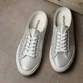 スペルガ SUPERGA レディース スニーカー ラメ ミュール （S111ZWW-031 SS20） 2402-LAME W 靴 シューズ 日本別注 Grey-Silver シルバー系