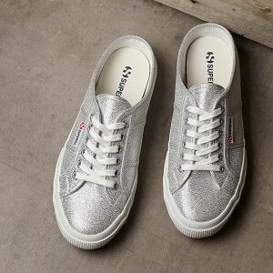 �y15%OFF/SALE�z�X�y���K SUPERGA ���f�B�[�X �X�j�[�J�[ ���� �~���[�� [S111ZWW-031 SS20] 2402-LAME W �C �V���[�Y ���{�ʒ� Grey-Silver �V���o�[�n ���K�戵�X�yts�z�ye�z