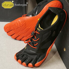 ビブラムファイブフィンガーズ メンズ Vibram FiveFingers ジム フィットネス カジュアル向け 5本指シューズ KSO EVO ベアフット Black/Red 靴 （18M0701 SS18）