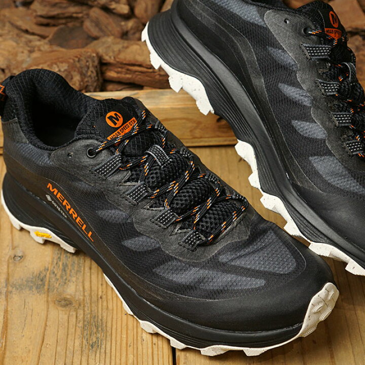 楽天市場 9 2限定 楽天カードで4倍 メレル Merrell トレッキングシューズ モアブ スピード ゴアテックス M Moab Speed Gore Tex J Ss21 メンズ 軽量 完全防水 アウトドア スニーカー Black ブラック系 E Shoetime