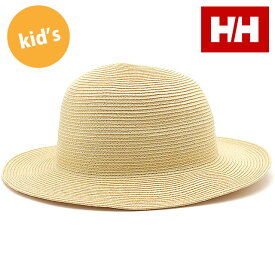 ヘリーハンセン HELLY HANSEN キッズ Kサマーロールハット （HCJ92204-IV SS23） K Summer Roll Hat HH 帽子 子供用 UVカット仕様 麦わら帽子 アイボリー