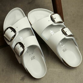 【国内正規販売店】ビルケンシュトック BIRKENSTOCK レディース アリゾナ ビッグバックル レザー （1016826 SS23） ARIZONA BIG BUCKLE ドイツ製 コンフォートサンダル 健康サンダル WHITE | NATURAL LEATHER 白 ホワイト系