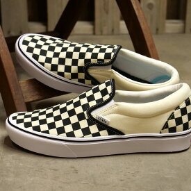 【6/5限定！エントリーで最大100％ポイントバック！】バンズ VANS スニーカー コンフィクッシュ スリップオン （VN0A3WMDVO4 SS24） UA ComfyCush Slip-On メンズ・レディース 靴 ヴァンズ スリッポン （CLASSIC）CHECKERBOARD/TR