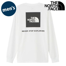 ザ・ノース・フェイス THE NORTH FACE メンズ ロングスリーブバックスクエアロゴティー （NT32442-W SS24） L/S Back Square Logo Tee TNF トップス 長袖 Tシャツ アウトドア ホワイト 【メール便可】【e】【ts】