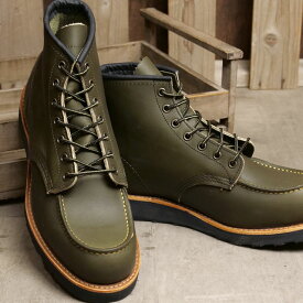 【返品交換送料無料】レッドウィング REDWING メンズ ブーツ 6インチ クラシックモック （8828 FW23） 6” CLASSIC MOC 靴 Dワイズ ワークブーツ モックトゥ red wing アルパイン・ポーテージ グリーン系