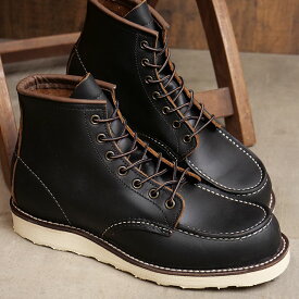 【返品交換送料無料】レッドウィング REDWING メンズ 6インチ クラシックモック （8849 ） 6-INCH CLASSIC MOC Dワイズ ワークブーツ モックトゥ red wing ブラック・プレーリー 黒 ブラック系