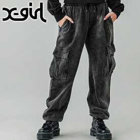 エックスガール X-girl レディース カーゴ スウェットパンツ （105241031020 SS24） CARGO SWEAT PANTS xgirl ボトムス BLACK