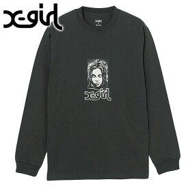 エックスガール X-girl レディース グランジフェイス ロングスリーブティー （105241011012 SS24） GRUNGE FACE L/S TEE xgirl トップス Tシャツ 長袖 CHARCOAL