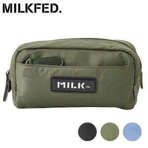�~���N�t�F�h MILKFED. ���S�v���[�g �|�[�` [103241054001 SS24] LOGO PLATE POUCH �����Y�E���f�B�[�X �� �y���[���։z