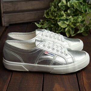 XyK SUPERGA fB[X Xj[J[ 2750-COTMETU [S002HG0-031 SS24] Rbg^bN [JbgV[Y GREY/SILVER