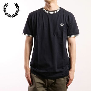 �y�ő�100%�|�C���g�o�b�N�zFRED PERRY �t���b�h�y���[ �����Y �c�C�� �e�B�b�v�h T�V���c [M1588-795/M1588V-795] �t���b�h�E�y���[ FREDPERRY TWIN TIPPED T-SHIRT �g�b�v�X ���� �N���[�l�b�N NAVY �y���[����