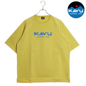 カブー KAVU メンズ ヘビーウェイトTシャツ （19821807 SS24） H/W Tee トップス 半袖 クルーネック ショートスリーブ Yellow