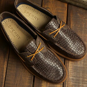 �y�ő�100%�|�C���g�o�b�N!�z�X�y���[�g�b�v�T�C�_�[ SPERRY TOP-SIDER �����Y �f�b�L�V���[�Y �G���A�[�I�[ �c�[�A�C �N���R [STS25290 SS24] MA/O 2EYE CROC �C �N���R�_�C���^���� BROWN