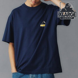 エクストララージ XLARGE メンズ スランテッド OG ショートスリーブTシャツ （101242011005 SU24） SLANTED OG S/S TEE x-large エックスラージ トップス 半袖 NAVY 【メール便可】