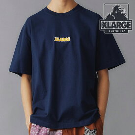 【6/5限定！エントリーで最大100％ポイントバック！】エクストララージ XLARGE メンズ スタンダードロゴ ショートスリーブTシャツ （101242011006 SU24） STANDARD LOGO S/S TEE x-large エックスラージ トップス 半袖 NAVY 【メール便可】