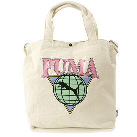 プーマ PUMA 14L 帆布トートバッグ（COTTON） （J20302 SS24） メンズ・レディース 鞄 ショルダーバッグ ワンショルダー 2WAY WHITE 【メール便可】