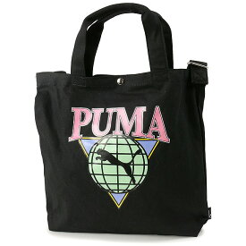 プーマ PUMA 14L 帆布トートバッグ（COTTON） （J20302 SS24） メンズ・レディース 鞄 ショルダーバッグ ワンショルダー 2WAY BLACK 【メール便可】