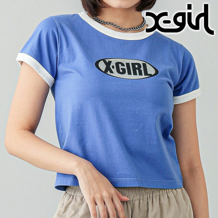 楽天市場】エックスガール X-girl レディース グリッターオーバルロゴ 