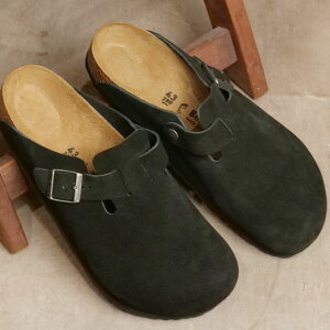 yő100%|CgobN!zrPVgbN BIRKENSTOCK T_ {Xg xA [1027067/1027142 SS24] BOSTON BS VL YEfB[X hCc RtH[gT_ NT_ BLACK | SUEDE-L