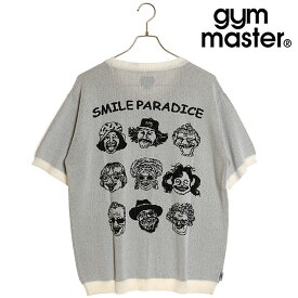 ジムマスター GYM MASTER メンズ ジャガードニットSMILE PARADICE Tee （G321782-01 SU24） トップス 半袖Tシャツ ホワイト