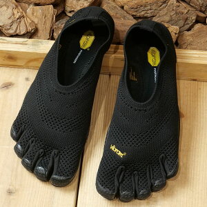 rut@CutBK[Y Vibram FiveFingers 5{wV[Y [23M8601 SS24] EL-X KNIT Y C xAtbg W tBbglX g[jO Black