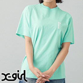 エックスガール X-girl レディース ステップミルズロゴ ショートスリーブTシャツ （105242011015 SU24） STEP MILLS LOGO S/S TEE トップス 半袖 LtBLUE 【メール便可】