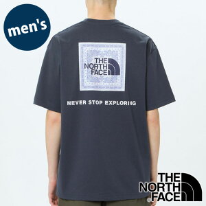 �y�ő�100%�|�C���g�o�b�N�zTHE NORTH FACE �U�E�m�[�X�E�t�F�C�X T�V���c �����Y �V���[�g�X���[�u�o���_�i�X�N�G�A���S�e�B�[ [NT32446-UN] S/S Bandana Square Logo Tee TNF �A�E�g�h�A �g�b�v�X ���� �A�[