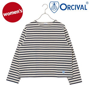 �y�ő�100%�|�C���g�o�b�N�z�I�[�V�o�� ORCIVAL �N���[�l�b�N �����O�X���[�u�v���I�[�o�[ [#B259 SS25] CREW NECK L/S P.O. �t�����X�� ���f�B�[�X �g�b�v�X �J�b�g�\�[ ����T�V���c �{�[�_�[ ECRU/MARINE 