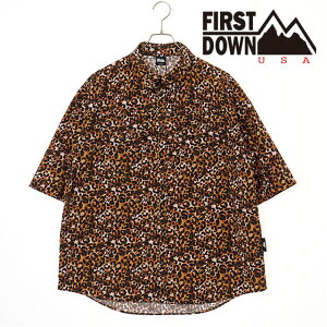 �t�@�[�X�g�_�E�� FIRST DOWN �^�X�����i�C���� �x���`���[�V�����V���c [F891012-99 SS25] TASLAN NYLON VENTIRATION SHIRTS �����Y �g�b�v�X �����V���c ���� LEOPARD ���K�戵�X�yts�z�ye�z