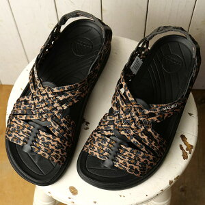 yő100%|CgobN!z}uT_Y MALIBU SANDALS LjI [MS060071 SS25] CANYON YEfB[X C `T_ LEOPARD/BLACK/BLACK K戵X