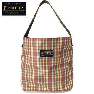�y�݌Ɍ���z�y���h���g�� PENDLETON �M���K�� �����n���h���o�b�O [PDT-000-251027 SS25] GINGHAM ONEHANDLE BAG �����Y�E���f�B�[�X �� �`�F�b�N�� �n���h�o�b�O �g�[�g�o�b�O BRN ���K�戵�X�yts�z