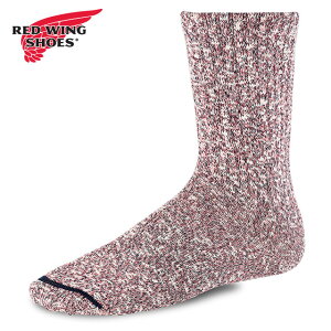 �y�ő�100%�|�C���g�o�b�N�z���b�h�E�B���O REDWING �R�b�g���u�����h �}�[�����O�N���[ 3�F�� [97661/67657] COTTON BLEND MARL RAGG CREW / 3 COLOR YARNS �����Y �C�� �\�b�N�X Made in USA red wing HOT-BURGUNDY/NAVY/WHIT