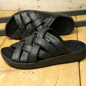 yő100%|CgobNz}uT_Y MALIBU SANDALS Y} GGbNX J[rO [MS026001 SS25] ZUMA LX CARVING YEfB[X C XChT_ BLACK/BLACK K戵X