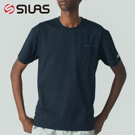サイラス SILAS ラッセル ポケット ショートスリーブTシャツ [110252011017 SU25] SILAS×RUSSELL POCKET S/S TEE メンズ トップス カットソー 半袖 吸水速乾 コラボ NAVY 【メール便可】 正規取扱店【ts】【e】