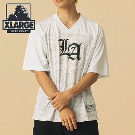 エクストララージ XLARGE オールドイングリッシュ フットボールジャージ [101252011028 SU25] OLD ENGLISH FOOTBALL JERSEY メンズ x-large エックスラージ トップス カットソー 半袖 スポーツ WHITE 正規取扱店【ts】【e】