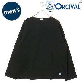オーシバル ORCIVAL メンズ クルーネック ロングスリーブプルオーバー [#B573 SS26] CREW NECK L/S P.O. トップス カットソー 長袖Tシャツ フランス製 黒 BLACK 正規取扱店