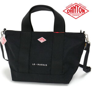 DANTON �_���g�� �R�[�f�����L�����o�X2WAY�g�[�g�o�b�O ���E�}�� [LE-MARAIS SS26] CORDURA CANVAS 2WAY TOTE BAG �����Y�E���f�B�[�X ���j�Z�b�N�X �� ���|�� �V�����_�[�o�b�O �� BLACK�iWHITE�j ���K�戵�X