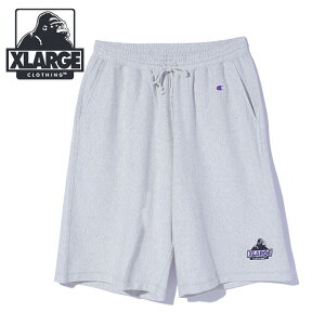 XLARGE �G�N�X�g�����[�W �����Y �`�����s�I�� �V���[�c�p���c [101262031019 SS26SPOT] XLARGE×Champion SHORT PANTS �{�g���X �n�[�t�p���c �Z�p�� �O���[ ASH ���K�戵�X