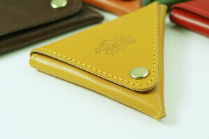 Holly/ホーリー 栃木レザー 国産ヌメ革 三角コインケース/イエロー DIEZ-03-YE