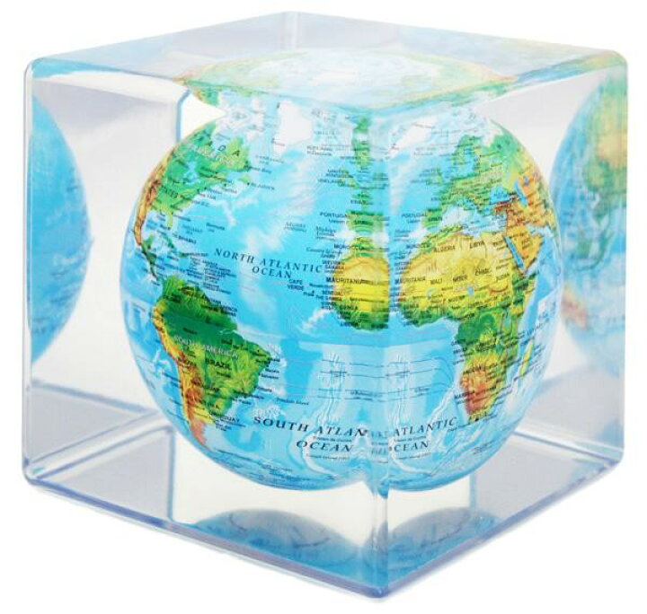楽天市場】電源不要! ゆっくり回る不思議なエコ地球儀! MOVA Cube 