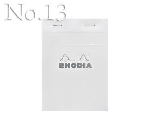 y5ZbgzubN fBA zCg No.13 mIŃX^CbVȃ BLOC RHODIA WHITE No.13 yRCPzcf13201