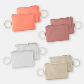 スリップオン ノワールキーポーチmini 革 アズキ　 暮らしに役立つ多機能ミニポーチ NSL-1803AZK