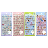 サンスター文具／ちいかわ ボンボンドロップシール　全4種　モモンガ・古本屋・みんなニコニコ・みんなポ…