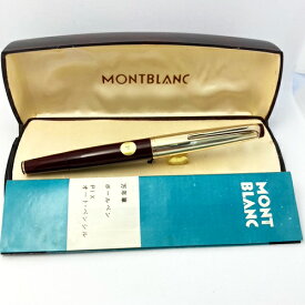 超 貴重 1960代MONTBLANC/モンブラン NO.72 金張りキャップ万年筆 赤軸 ピストン式　ペン先18k 　EF