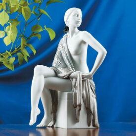磁器人形『 セビリアの娘 』 エルミタージュ美術館作品収蔵メーカー リヤドロ 置物 女性 美人 磁器 プラチナ彩 純白 磁器アート 通販 販売 プレゼント