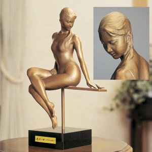 ブロンズ像 『 透明の時 』大道寺光弘 女性 リビング 玄関 応接間 世界的彫刻家 女性像 美人 銅像 彫刻 通販 販売 プレゼント